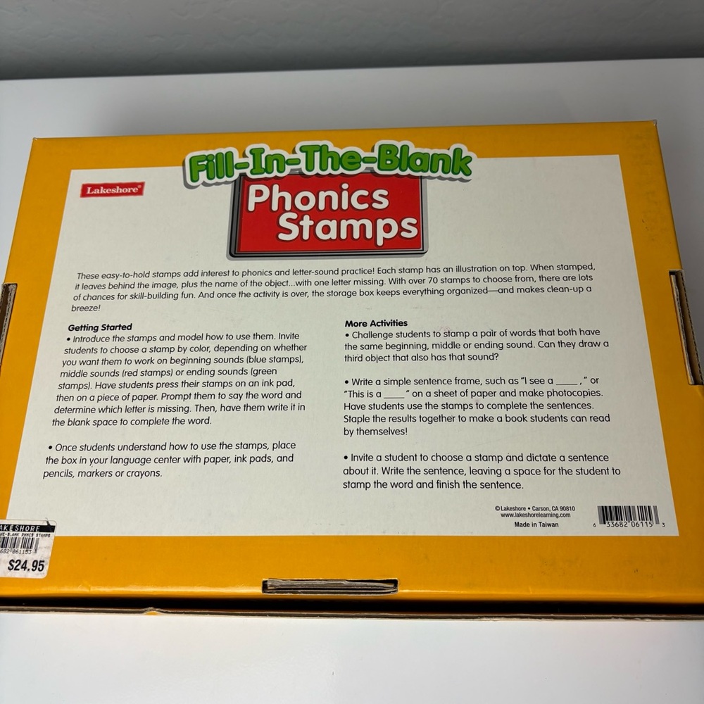 Lakeshore fill in the blanks phonics stamps set - Picture 5 of 9